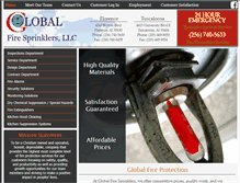 Tablet Screenshot of globalfiresprinklers.com